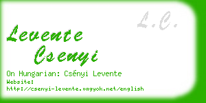 levente csenyi business card